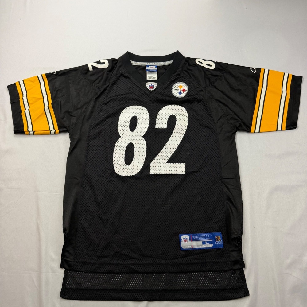 Reebok‎ NFL Jersey Kids Large Black Pittsburgh Steelers Randle El 82 Mesh